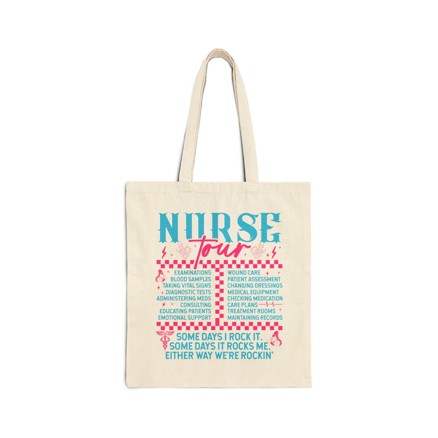 Nurse Appreciation Cotton Canvas Tote Bag - Perfect Gift for Healthcare Heroes