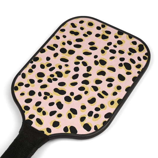 Light Pink Cheetah Print Pickleball Kit